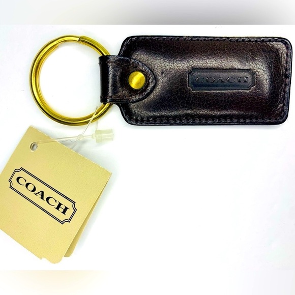Vintage Coach Leather NWT Key Fob/Chain in Mocha Brown Leather! Style #7… - Picture 1 of 8